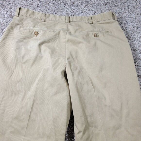 LL Bean Pants Mens 36x29 Beige Classic Fit Chino Casual Preppy Khaki - Picture 6 of 7
